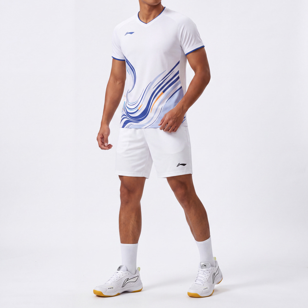 Li-Ning Wave Stripes Vit Unisex