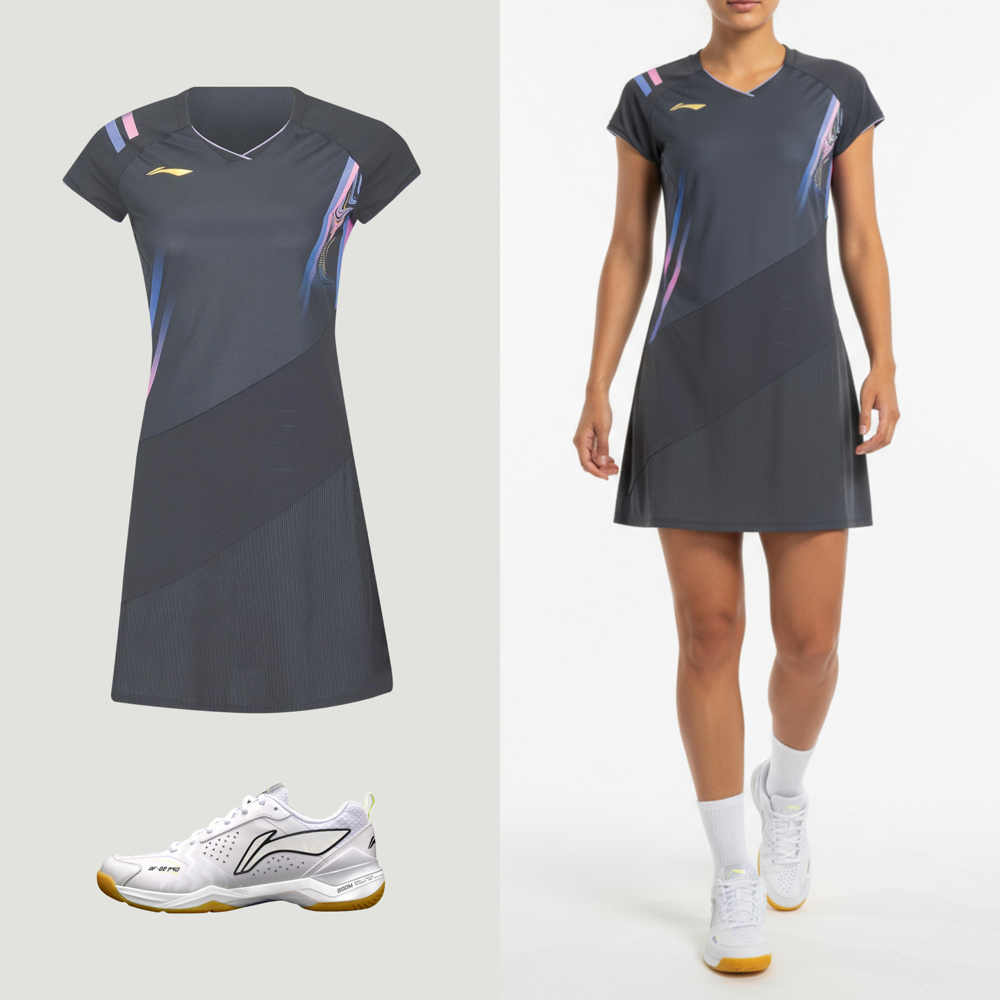 Li-Ning Side Effect Svart Klänning