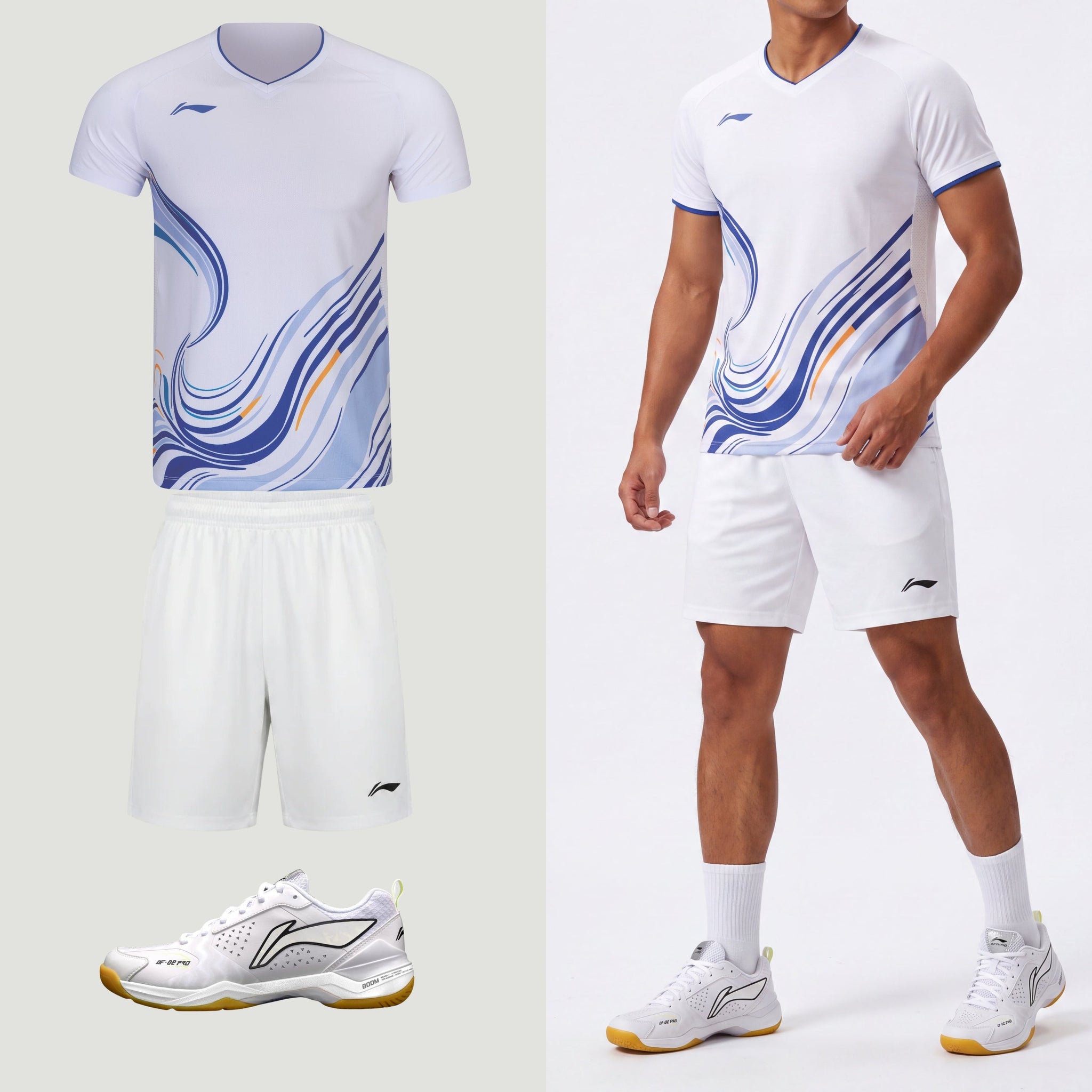 Li-Ning Wave Stripes Vit Unisex