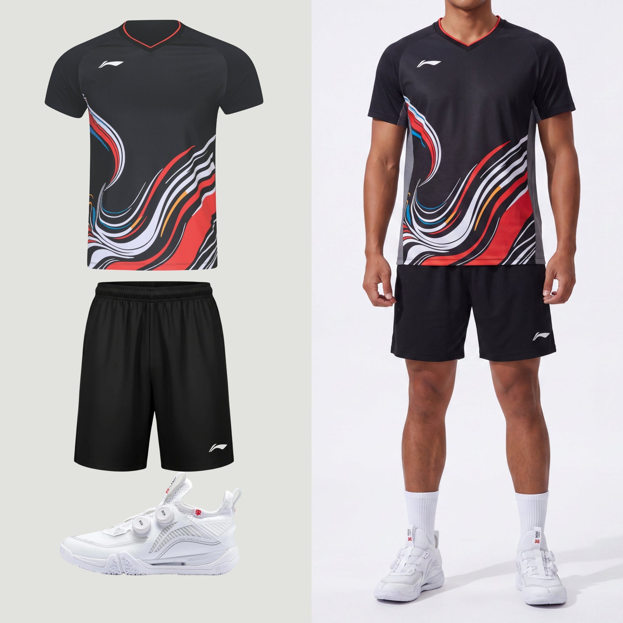 Li-Ning Wave Stripes Black Unisex