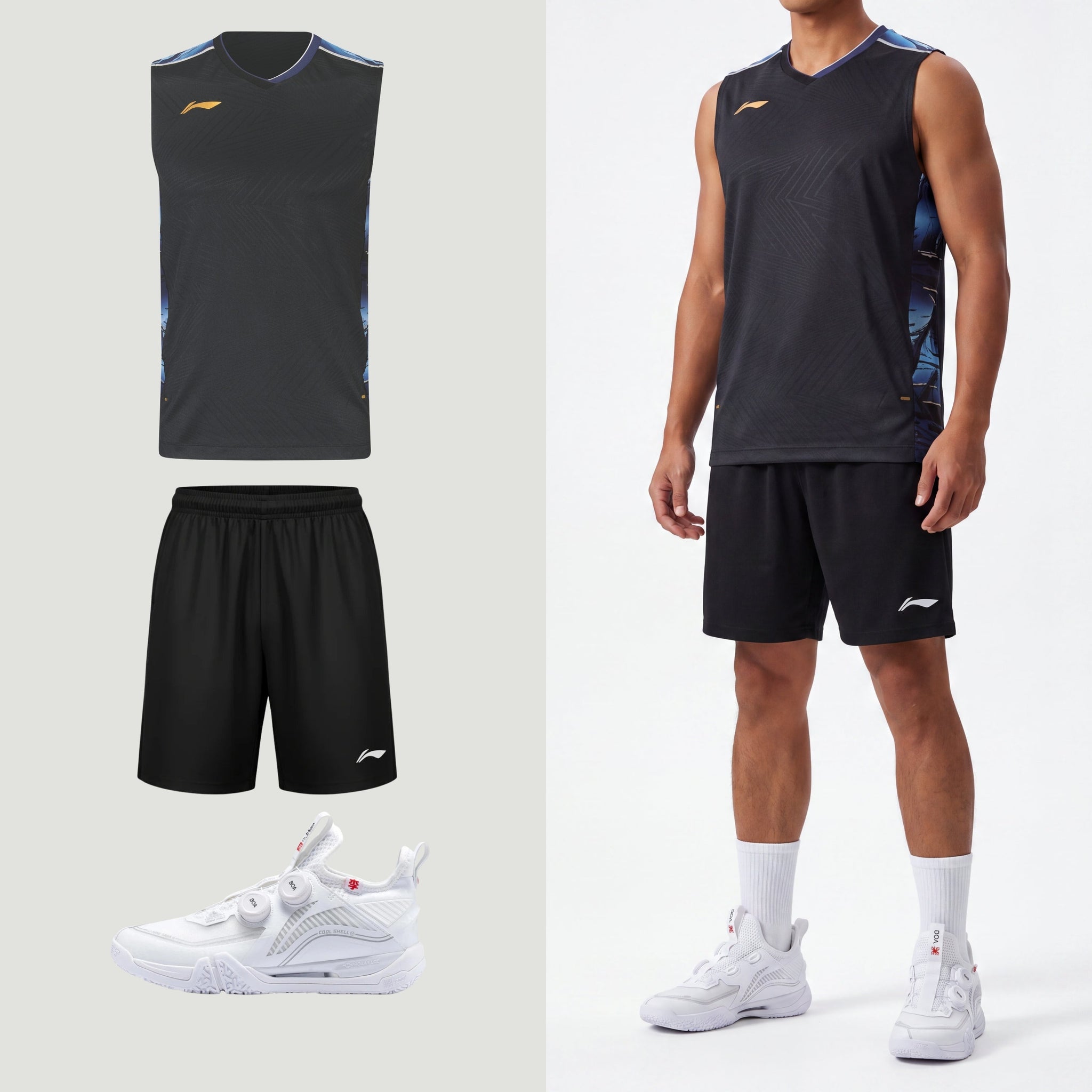 Li-Ning Polar Stripes Black Tanktop