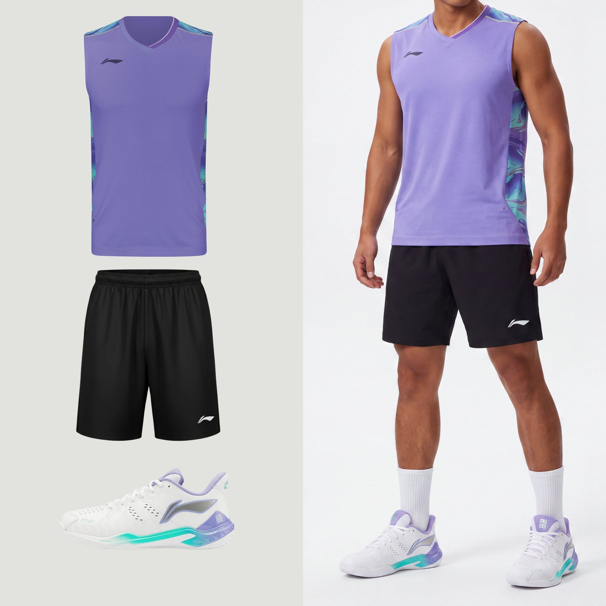 Li-Ning Polar Stripes Purple Linne