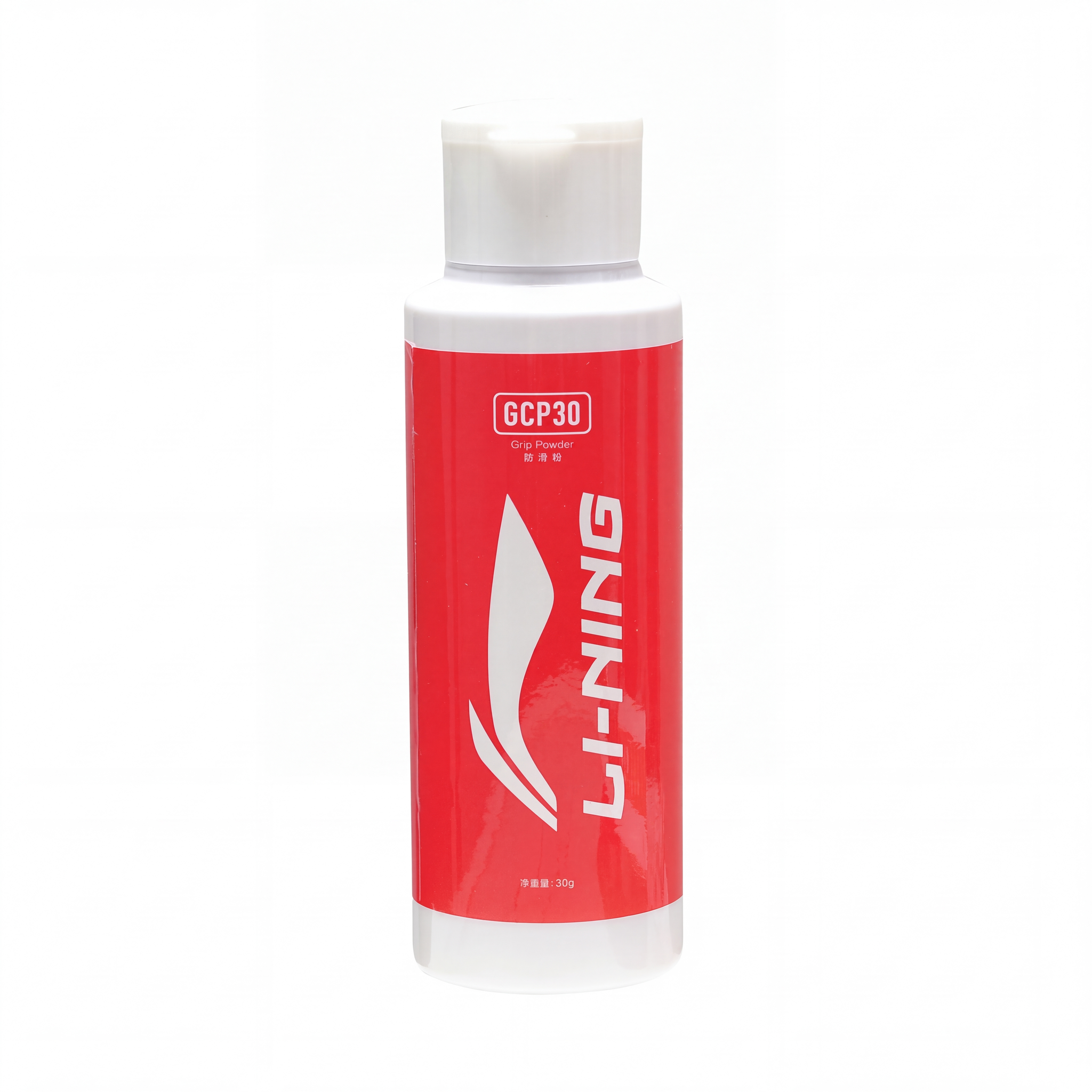 Li-Ning Grip Powder flaske til badmintonspillere med bedre greb og tørre håndflader.